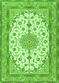 Medallion Green Traditional Rug, tr943grn