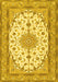 Medallion Yellow Traditional Rug, tr943yw