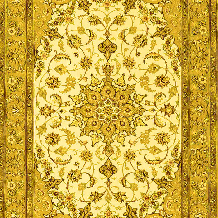 Medallion Yellow Traditional Rug, tr943yw