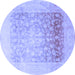 Round Persian Blue Traditional Rug, tr944blu