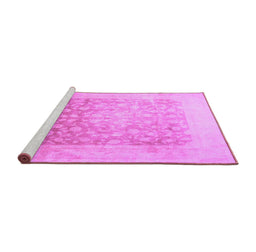 Sideview of Machine Washable Persian Purple Traditional Area Rugs, wshtr944pur