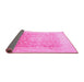 Sideview of Persian Pink Traditional Rug, tr944pnk