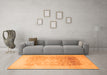 Machine Washable Persian Orange Traditional Area Rugs in a Living Room, wshtr944org