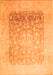 Serging Thickness of Machine Washable Persian Orange Traditional Area Rugs, wshtr944org