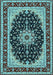 Medallion Light Blue Traditional Rug, tr945lblu