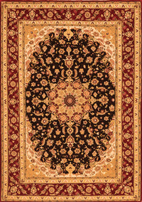 Medallion Orange Traditional Rug, tr945org