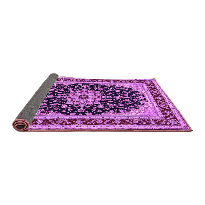 Sideview of Medallion Purple Traditional Rug, tr945pur