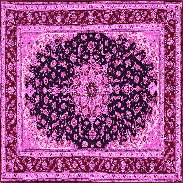 Square Medallion Pink Traditional Rug, tr945pnk