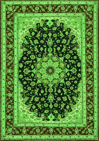 Medallion Green Traditional Rug, tr945grn