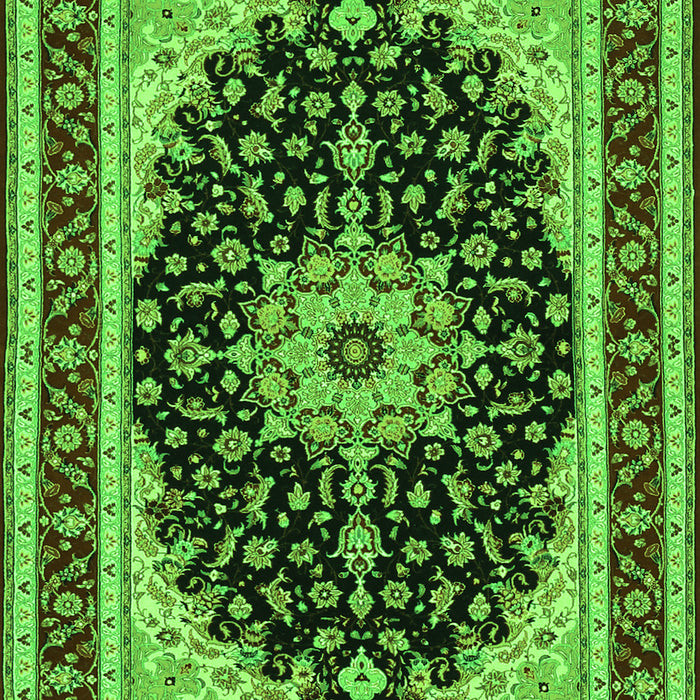 Medallion Green Traditional Rug, tr945grn