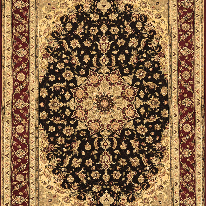 Medallion Brown Traditional Rug, tr945brn