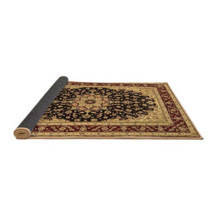 Sideview of Medallion Brown Traditional Rug, tr945brn