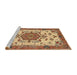Sideview of Machine Washable Traditional Red Rug, wshtr946