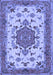 Machine Washable Persian Blue Traditional Rug, wshtr946blu