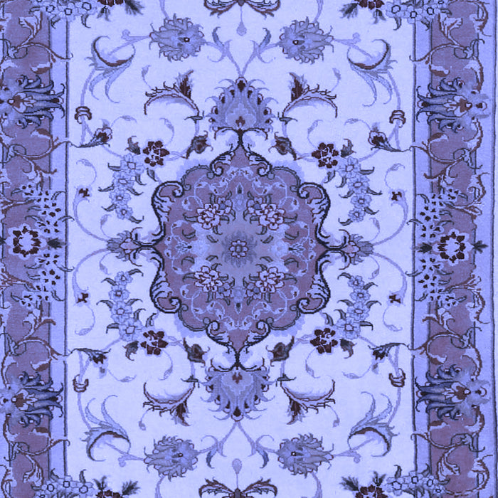 Machine Washable Persian Blue Traditional Rug, wshtr946blu