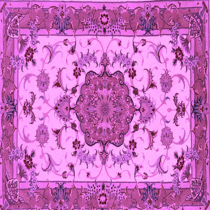 Square Persian Purple Traditional Rug, tr946pur