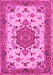 Machine Washable Persian Pink Traditional Rug, wshtr946pnk