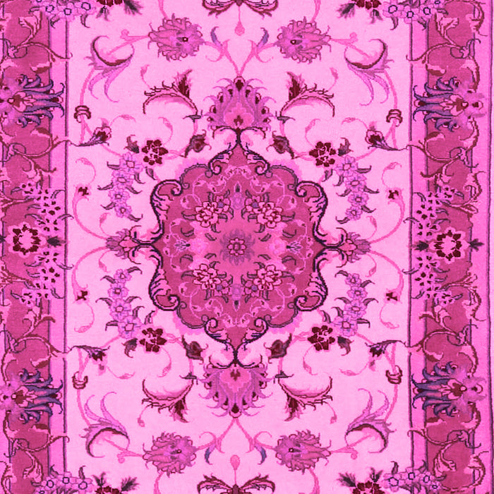 Machine Washable Persian Pink Traditional Rug, wshtr946pnk