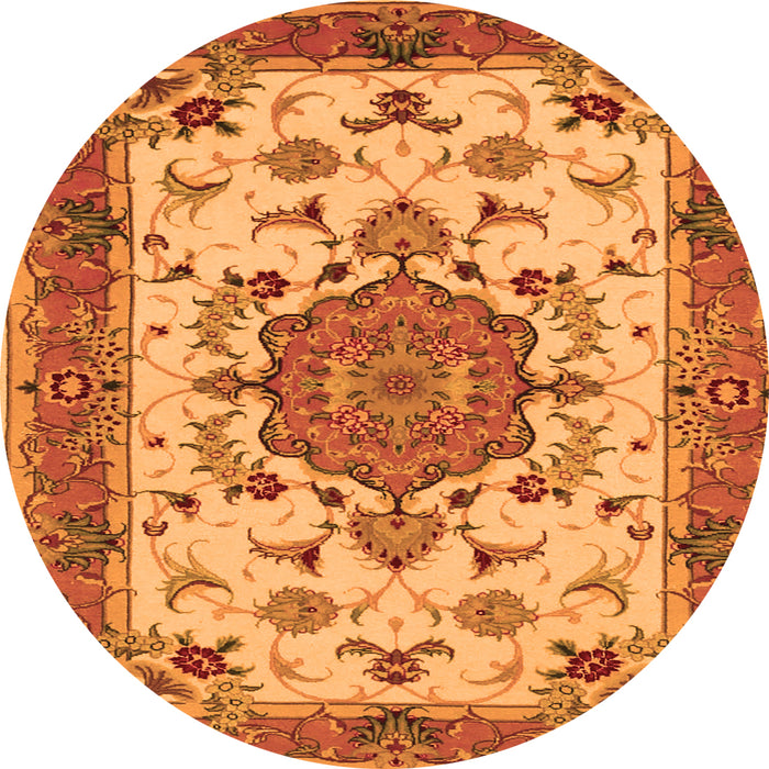 Machine Washable Persian Orange Traditional Area Rugs, wshtr946org