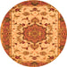 Machine Washable Persian Orange Traditional Area Rugs, wshtr946org