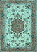 Machine Washable Persian Light Blue Traditional Rug, wshtr946lblu