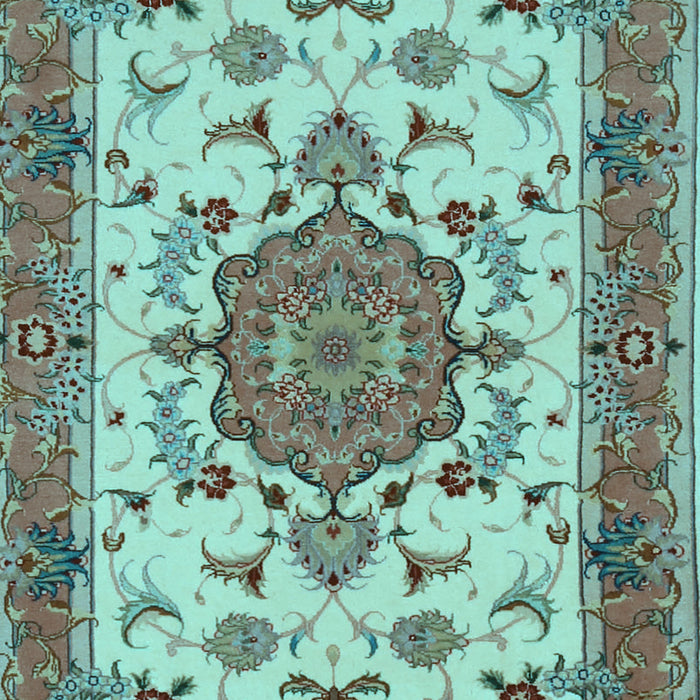 Machine Washable Persian Light Blue Traditional Rug, wshtr946lblu