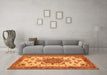 Machine Washable Persian Orange Traditional Area Rugs in a Living Room, wshtr946org