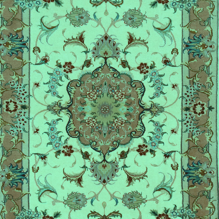 Machine Washable Persian Turquoise Traditional Area Rugs, wshtr946turq