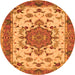 Square Persian Orange Traditional Rug, tr946org