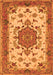 Serging Thickness of Machine Washable Persian Orange Traditional Area Rugs, wshtr946org