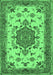 Machine Washable Persian Emerald Green Traditional Area Rugs, wshtr946emgrn