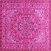 Square Persian Pink Traditional Rug, tr947pnk
