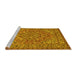 Sideview of Machine Washable Persian Yellow Traditional Rug, wshtr947yw