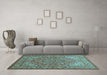 Machine Washable Persian Light Blue Traditional Rug in a Living Room, wshtr947lblu