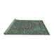 Sideview of Machine Washable Persian Light Blue Traditional Rug, wshtr947lblu