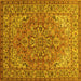 Square Persian Yellow Traditional Rug, tr947yw