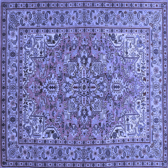 Square Persian Blue Traditional Rug, tr947blu