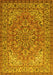 Machine Washable Persian Yellow Traditional Rug, wshtr947yw