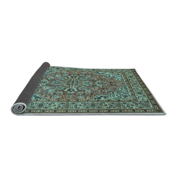 Sideview of Persian Light Blue Traditional Rug, tr947lblu