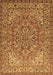 Machine Washable Persian Brown Traditional Rug, wshtr947brn