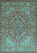 Machine Washable Persian Light Blue Traditional Rug, wshtr947lblu