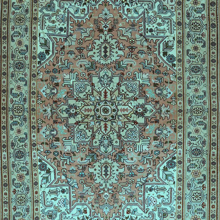 Machine Washable Persian Light Blue Traditional Rug, wshtr947lblu