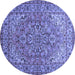 Round Persian Blue Traditional Rug, tr947blu