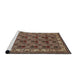 Sideview of Machine Washable Traditional Camel Brown Rug, wshtr948