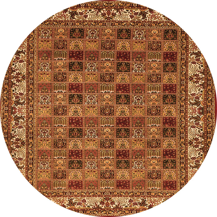 Square Persian Orange Traditional Rug, tr948org