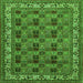 Round Machine Washable Persian Green Traditional Area Rugs, wshtr948grn