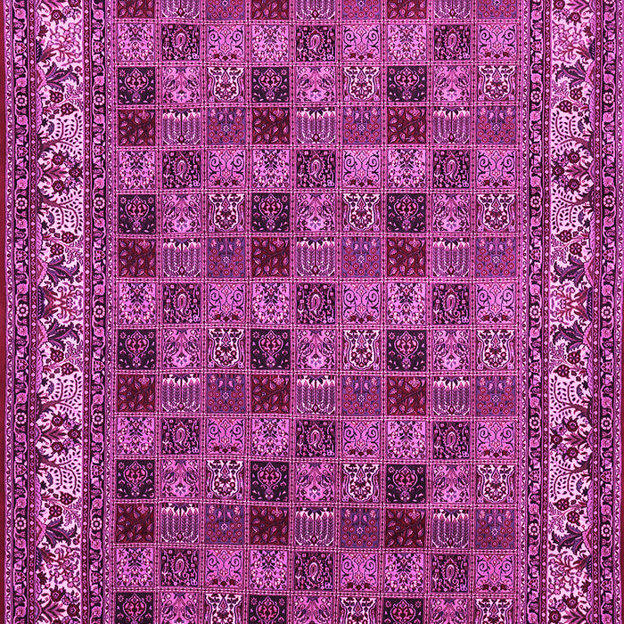 Machine Washable Persian Pink Traditional Rug, wshtr948pnk