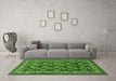 Machine Washable Persian Green Traditional Area Rugs in a Living Room,, wshtr948grn