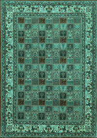 Persian Turquoise Traditional Rug, tr948turq