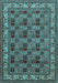 Machine Washable Persian Light Blue Traditional Rug, wshtr948lblu